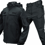 Paksendatud fliisist Softshell hainahast &uuml;likond XXXXL must