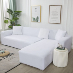 &Uuml;hev&auml;rvilised nurgadiivani katted Diivani katted Elastne materjal Diivanikaitse lemmikloomadele Chaise Longue kate L-kujuline diivanitool 1pc 4-Seat 235-300cm valge