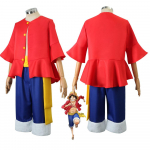 Anime Monkey D Luffy Cosplay kost&uuml;&uuml;m meestele New World Riided Luffy Straw Halloweeni peo vormiriietus Top+p&uuml;ksid+v&ouml;&ouml;koht XXL