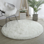 Punane vaip &uuml;mmargune pehme kohev vaip Soliidne mitmev&auml;rviline &uuml;mmargune diivanilaua vaip Palus lastetoa vaibad Shaggy m&auml;ngumatt Armas Diameter 80cm
