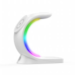 Rgb Light Magnetic 3-&uuml;hes juhtmevaba laadijajaam Apple Watchi/airpods Pro jaoks 15 W kiirlaadimine iPhone 14/13/12 Pro jaoks as picture valge