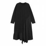 XITAO ebaregulaarne naiste pikkade varrukatega kleit DMJ2277 One Size must