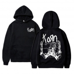 Rock Band Korn Graafiline Huppar Unisex &Uuml;le suurusega Streetwear Mees Vintage Hupparid Unisex Fliis Puuvillane Dressipluus Br&auml;ndiga Unisex R&otilde;ivad 2XL
