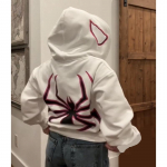 Y2k Naiste Spider Print Hoodies Naiste Hip Hop T&otilde;mblukuga Pikkade Varrukatega Jakk Mantlid S&uuml;gistalvine Harajuku Vaba kapuutsiga kampsun L
