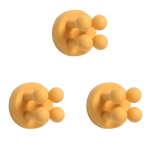 3 tk silikoonist hambaharja hoidiku konks Veekindel isekleepuv seinale kinnitatav &uuml;ksik konks v&otilde;tme riputamiseks kasuliku pistikuhoidiku jaoks 3pcs kollane