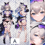 Dakimakura Honkai Star Rail Silver Wolf kogu keha padjap&uuml;&uuml;r Anime Otaku padjap&uuml;&uuml;r m&auml;ngu viskepadja kate 120x40 cm