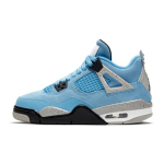 Air Jordan 4 Retro GS University Blue Laste tossud Tech-Grey White Black 408452-400 35.5