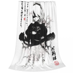NieR Automata 2B m&auml;ng Waifu Jaapani tindiga tekid flanellkattega tekid magamistoa diivan isikup&auml;rastatud pehmed soojad voodikatted 75x100cm