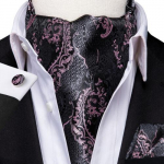 Meeste Paisley Cravat Silk Ascot Lips Pulma Retro sall Cusal Formaalne K&auml;tised AS-1054