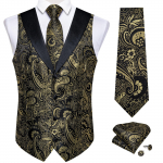 Meeste vest Must lumehelvestega vest j&otilde;ulupeoks Smoking Gilet Meeste topid 3XL