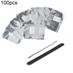 50/100/200 tk k&uuml;&uuml;nelaki eemaldaja fooliumid, leotavad geeli eemaldamise vatipadjad 100pcs