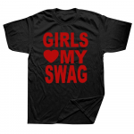 GIRLS LOVE MY SWAG Naljakas vintage puuvillane suvine Unisexi uudne t&auml;navar&otilde;ivaste T-s&auml;rk Naiste vabaaja t&auml;navar&otilde;ivad EU-suuruses top T-s&auml;rk 2XL