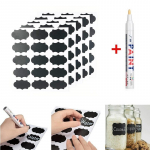 30/60/120 tk veekindel kriiditahvel moosipurk pudelisildid tahvel silt marker pliiatsi etiketid kleebised 30pcs & a pen