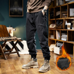 2024. aasta uued talvep&uuml;ksid, meeste mitme taskuga, n&ouml;&ouml;riga fliisvooder Paks soe kombinesoon Jooksurid vabaaja puuvillased termop&uuml;ksid 28 must