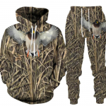 Vabaaja kamuflaaž jahiloom metssiga 3D kapuutsiga &uuml;likond Mood s&uuml;gisene meeste spordidress, vaba taskuga pullover meeste &uuml;likond 2XL