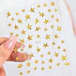 1 lehed Star k&uuml;&uuml;nev&otilde;lusid akr&uuml;&uuml;lk&uuml;&uuml;ntele, Star Nail Art kleebised 3D isekleepuvad k&uuml;&uuml;nekleebised manik&uuml;&uuml;ri aksessuaarid naistele t&uuml;drukutele DIY k&uuml;&uuml;nekunst h&otilde;be