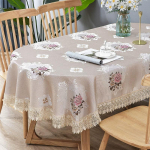 European Embroider laudlina ovaalne lauakate Elutoa laudlina Ristk&uuml;likukujuline teelaud Laudlina V&auml;ike katter&auml;tik 130*180cm rectangle