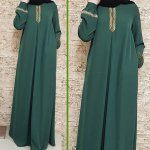 Uus moodne moslemikleit &scaron;ikk naiste Kaftan Abaya &otilde;hukese kehaehitusega moslemi peokleit Kaftan Abaya Jilbab islami moslemi peokleit L