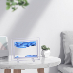 Kunstpilt, voogav maastik raamaturiiulil pulmakingituste jaoks 5Inch Blue