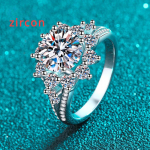 3-katine luksuslik moissanite s&otilde;rmus naistele kihlas&otilde;rmus 100% S925 h&otilde;betatud plaatina pulmapromise rihm GRA 5.5