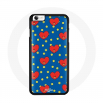 Coque pour Iphone 8 BTS Bangtan Gar&ccedil;ons BT21 TATA de V Fond Bleu