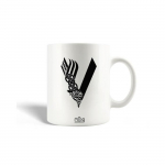 Mug en C&eacute;ramique Vikings S&eacute;rie Saison 6 logo V Ep&eacute;e Noir