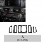 2tk Auto &otilde;hu v&auml;ljalaskeava kliimaseadme kattekleebis S&uuml;sinikkiust sisekujundus Dekoratiivsed tarvikud BMW 5-seeria F10 2011-2017 jaoks style A