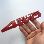 1 x 4wd t&auml;ist&ouml;&ouml;ajaga autoembleemi kleebise maasturi m&auml;rgikleebis Mazda Nissan Mitsubishi Buick Dodge Citroen Renault Peugeot Hyundai jne. punane