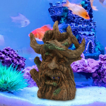 Puut&uuml;vi koos n&auml;oga Treehouse koopa peidukoha ornament, haljastus Betta Hide akvaariumi ornament