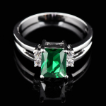 1 tk ristk&uuml;likukujuline l&otilde;igatud roheline kivi CZ s&otilde;rmus moodne h&otilde;bedase v&auml;rviga armastuse kihlas&otilde;rmus vanaaegsed abielus&otilde;rmused 6