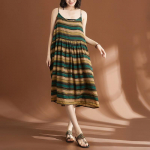 Varrukateta rihmaga puuvillane vintage lilleline uus kleidid naistele vaba ja pikk suvekleit