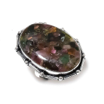 Natural Watermelon Tourmaline Gemstone 925 Sterling Silver Gift Ring Size 8 n2b55