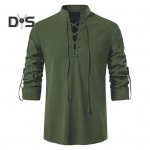 Kevadine meeste s&auml;rk, paeltega rihm, krae Retro pikkade varrukatega, &uuml;hev&auml;rviline pehme hingav pullover keskmise pikkusega &auml;riline vabaaja puhkusetopp S armee roheline v&auml;rv