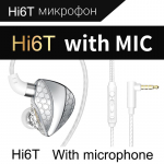 QKZ Hi6T d&uuml;naamiline juhtmega peakomplekt HiFi Bass 3,5 mm k&otilde;rvaklapid HD-mikrofoniga K&auml;ed-vabad k&otilde;nede m&uuml;ra v&auml;hendamise k&otilde;rvaklapid