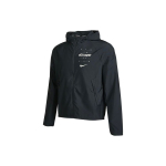 Nike Geomeetrilise Kirja Prindiga Spordihoodiga Kootud Jakk Meeste Jakid Must DA1167-010 M black