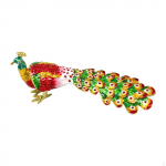 Emailitud paabulinnu nipsasjakast emailitud ehteid Imeilus hingedega meenutus, dekoratiivne kingitus punane