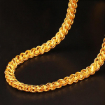 Luksuslik 60cm 24k kollase kullaga kaetud kaelakee meestele Keerdunud meeste kaelakee pulmapidu ehted Kingitused ei tuhmu Gold 60cm