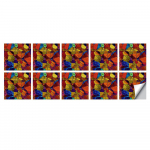 10 TK/KOMPLEKT V&auml;rvilised marmormosaiikplaadikleebised K&ouml;&ouml;k Vannituba Riidekapp Lauakaunistus Isekleepuvad veekindlad plaadikleebised 10cm&times;10cm&times;10pcs punane/sinine