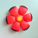 Koera frisbee pall - Kaasaskantav s&uuml;nnip&auml;eva kutsikapall interaktiivne Mako stressimaandus laste m&auml;nguasjad 1pcs-Three lights punane