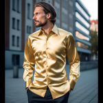 Suvised meestemood vabaaja s&auml;rgid pikkade varrukatega Fit peos&auml;rk Top pluus XXL kuld