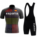 2024 Meeste Hispaania Jalgrattas&auml;rgi Komplekt Suvi Maillot Ropa Ciclismo Jalgrattariided MTB Rattariided &Uuml;likond Jalgrattuririietus XS