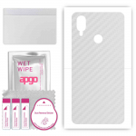 apgo Protective Skin Sticker for the back compatible with Cubot X19, Wrap Film, Foil, Vinyl - Pattern Transparent Carbon