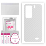 apgo Protective Skin Sticker for the back compatible with Ulefone Armor 11 5G, Wrap Film, Foil, Vinyl - Pattern Transparent Carbon