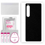 apgo Protective Skin Sticker for the back compatible with Sony Xperia 10 IV SO-52C, Wrap Film, Foil, Vinyl - Pattern Matte Black