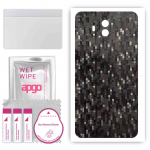 apgo Protective Skin Sticker for the back compatible with Huawei Mate 10, Wrap Film, Foil, Vinyl - Pattern Carbon Black Pixel
