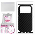 apgo Protective Skin Sticker for the back+sides compatible with Oppo K9 Pro 5G, Full Wrap Film, Foil, Vinyl - Pattern Carbon Black