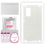 apgo Protective Skin Sticker for the back+sides compatible with Xiaomi Redmi Note 11 Pro, Full Wrap Film, Foil, Vinyl - Pattern White Fabric