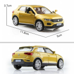 5-tolline metallist autosimulatsioon survevalu ja m&auml;nguasjas&otilde;iduk Volkswagen T-ROC maastur RMZ city 1:36 sulamist mudelikingitused lastele
