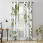 Salvirohelised Akvarelllilled Aknaeesried elutuppa Magamistuppa Kardinad Moodsad K&ouml;&ouml;girulookardinad Kardinad 135W x 60H(cm) x1