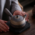 Japanese Ceramic kyusu teapots tea pot drinkware 200ml Brown